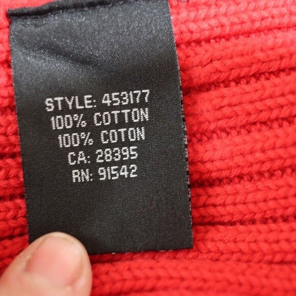 BRP Ski Doo Red & Gray Striped Long Sleeve Ribbed Pullover Sweater 2XL - Picture 11 of 11